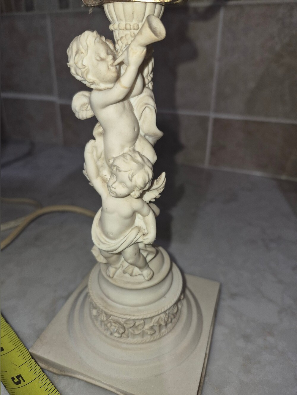 Vintage Cherub Nightlight Lamp Porcelain Ceramic - Picture 3 of 10